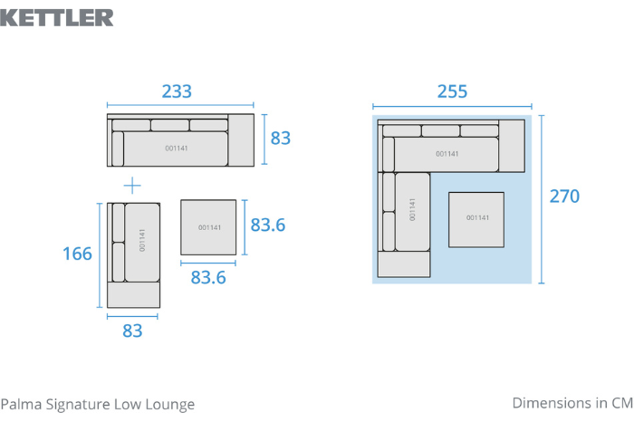 Kettler Palma Signature Low Lounge Set in Oyster