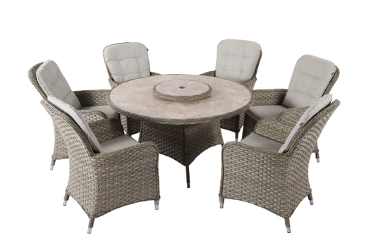 Hartman Eton Tuscan 6 Seat Dining Set with Lazy Susan