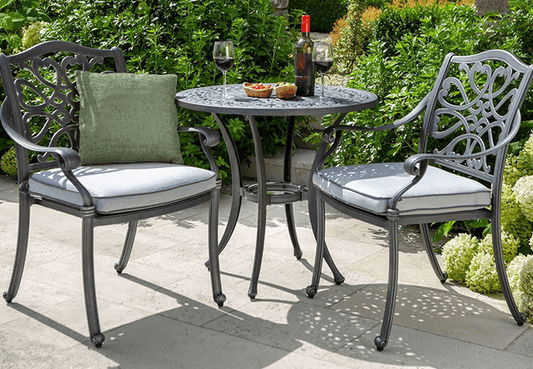 Hartman Capri Bistro Set – Antique Grey and Platinum